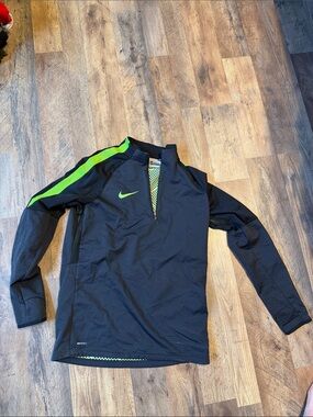 Nike Black Pullover with Neon Green Accents